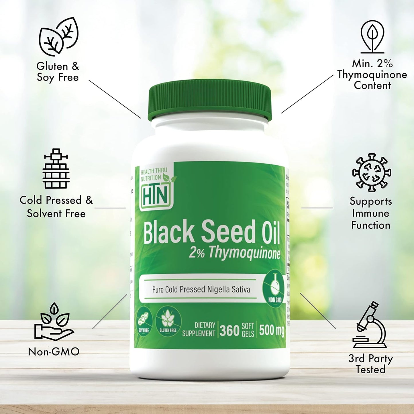 Health Thru Nutrition Black Seed Oil Pack of 360