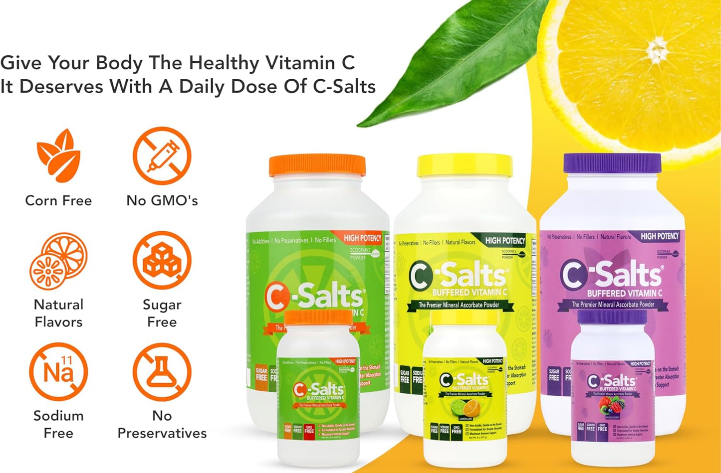 C-Salts Buffered Vitamin C Powder 8oz