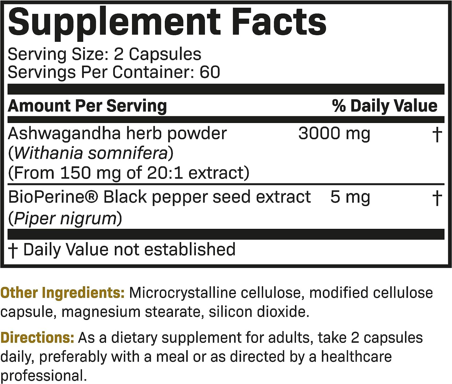 Futurebiotics Ashwagandha Capsules Extra Strength 120 Capsules