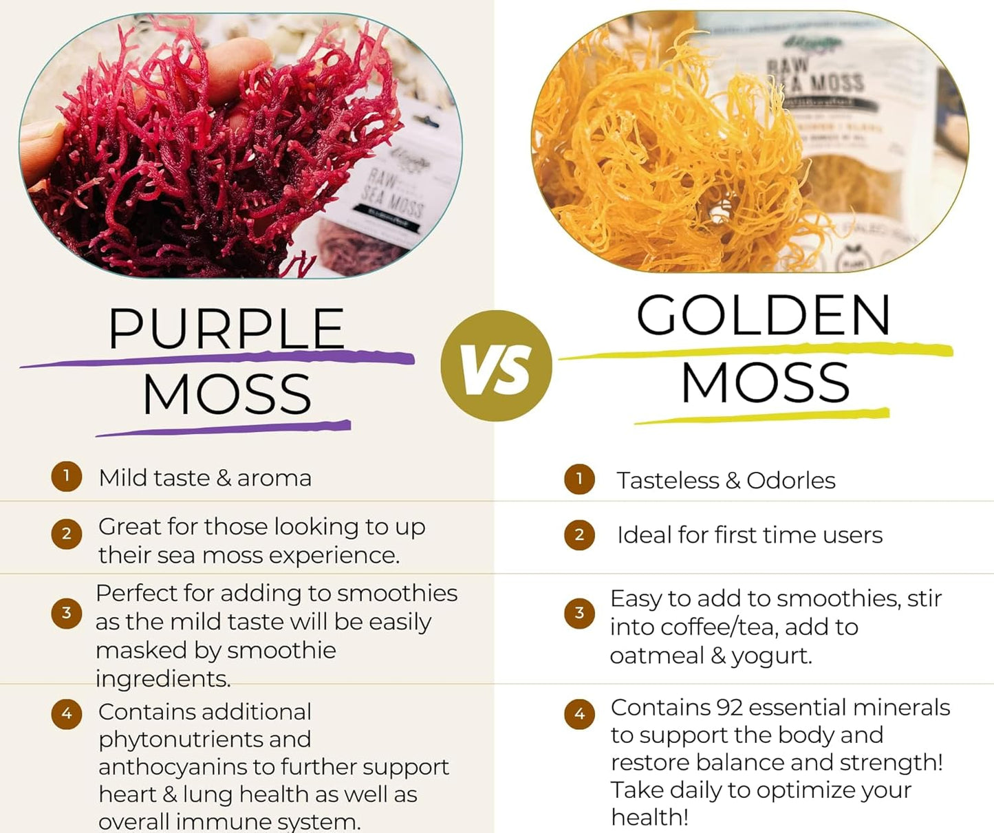 Elderwise Sea Moss Golden & Purple Bundle  Makes 20oz & 24oz Gel