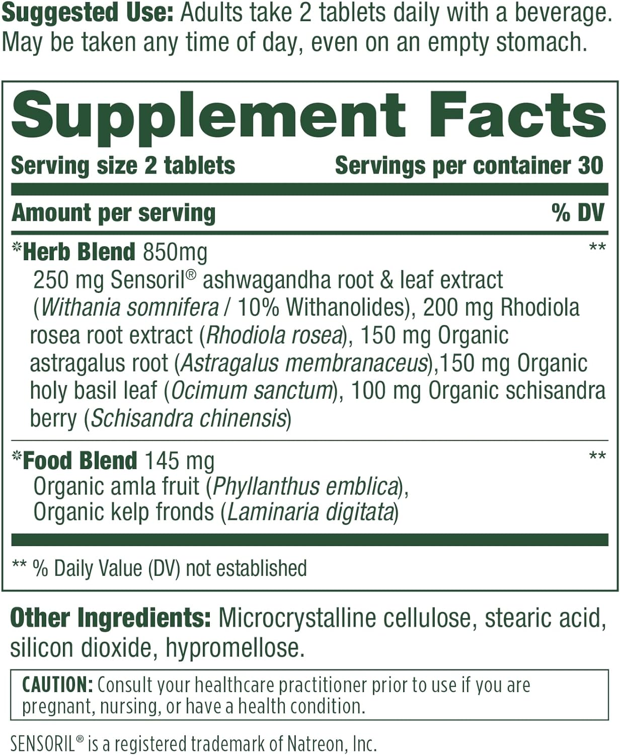 MegaFood Stress Protect with Ashwagandha & Herb Blend 60 Tabs