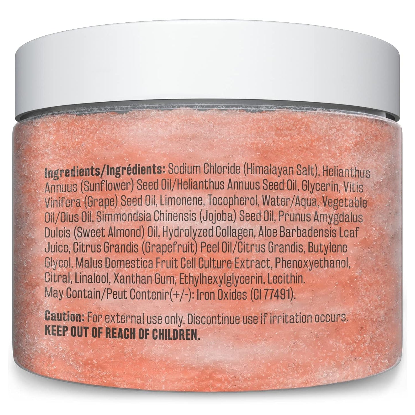 Himalayan Salt Scrub Face Foot & Body Exfoliator Infused with Collagen and Stem