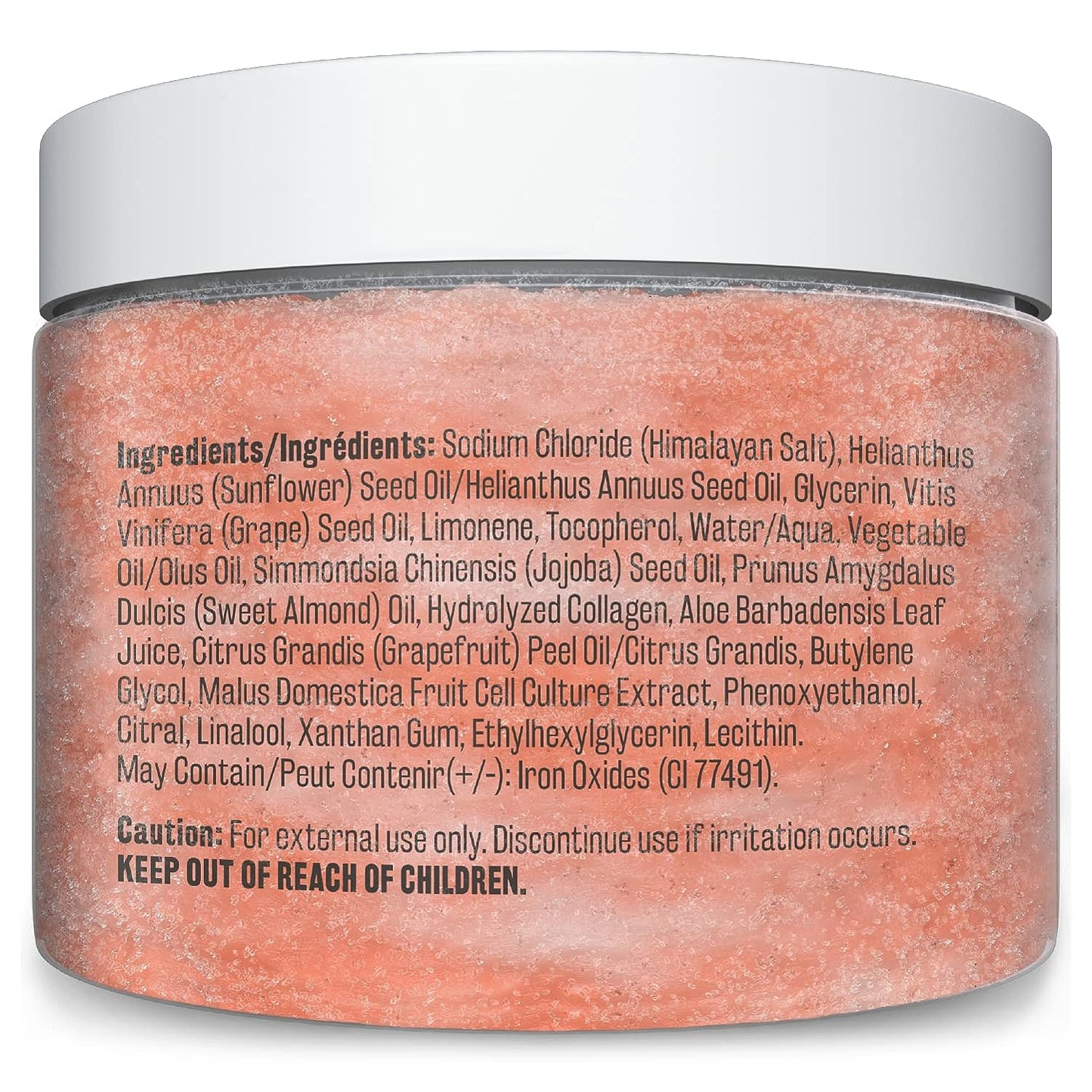 Himalayan Salt Scrub Face Foot & Body Exfoliator Infused with Collagen and Stem Cell