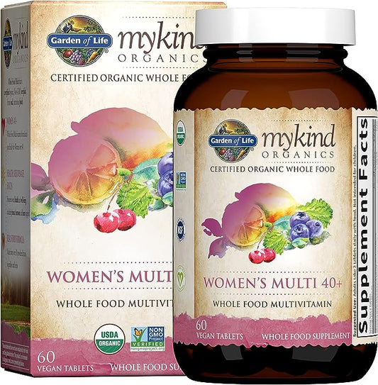 Garden of Life mykind Organics Vitamins for Women 40+ 60 Tablets