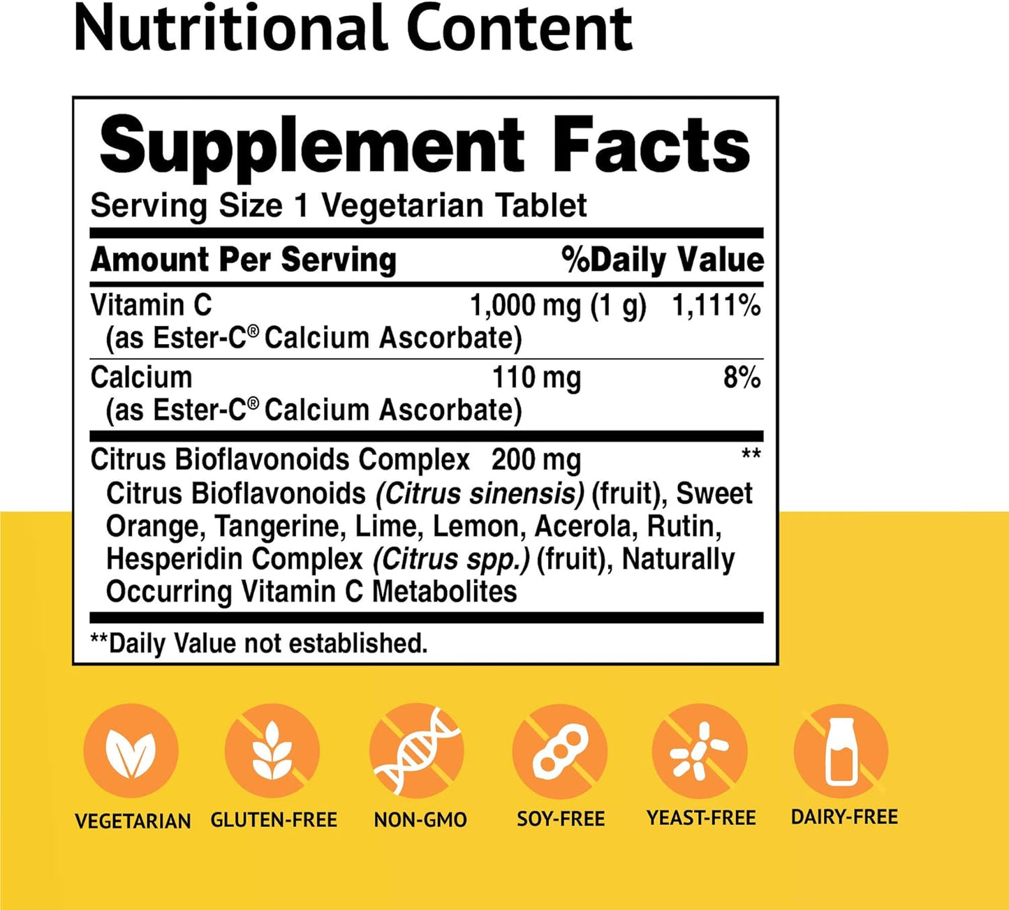 American Health Product Ester C 1000mg with Citrus Bioflavonoids, Tablet 180 Count