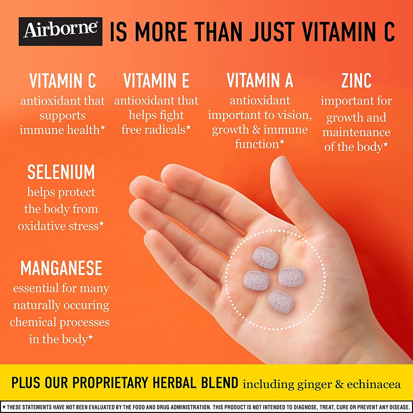 Airborne 1000mg Vitamin C Chewable Citrus & Very Berry Flavor Bundle - Immune Support (2x116ct bottles)*