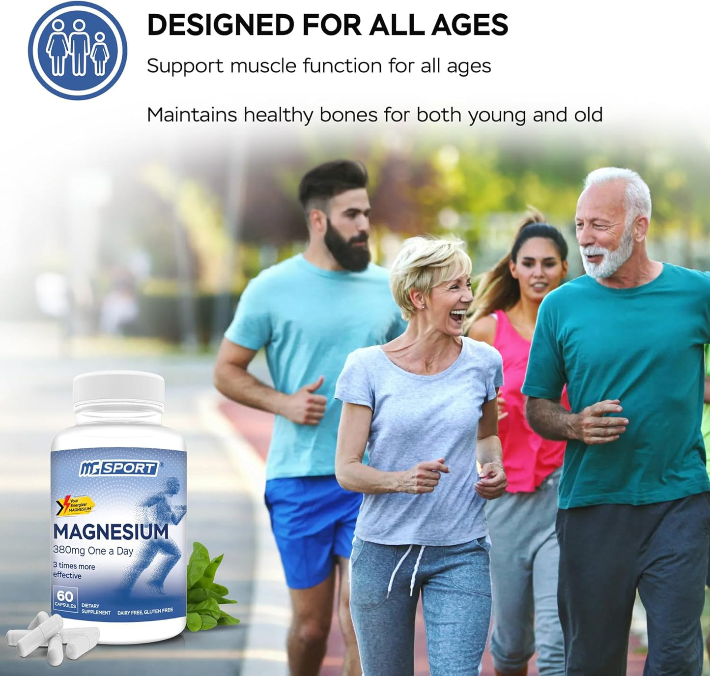 High Absorption Magnesium for Leg Cramps ,60 count