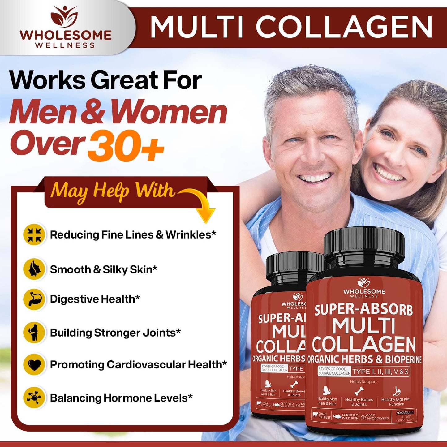 Super-Absorb Multi Collagen Pills 90 Capsules