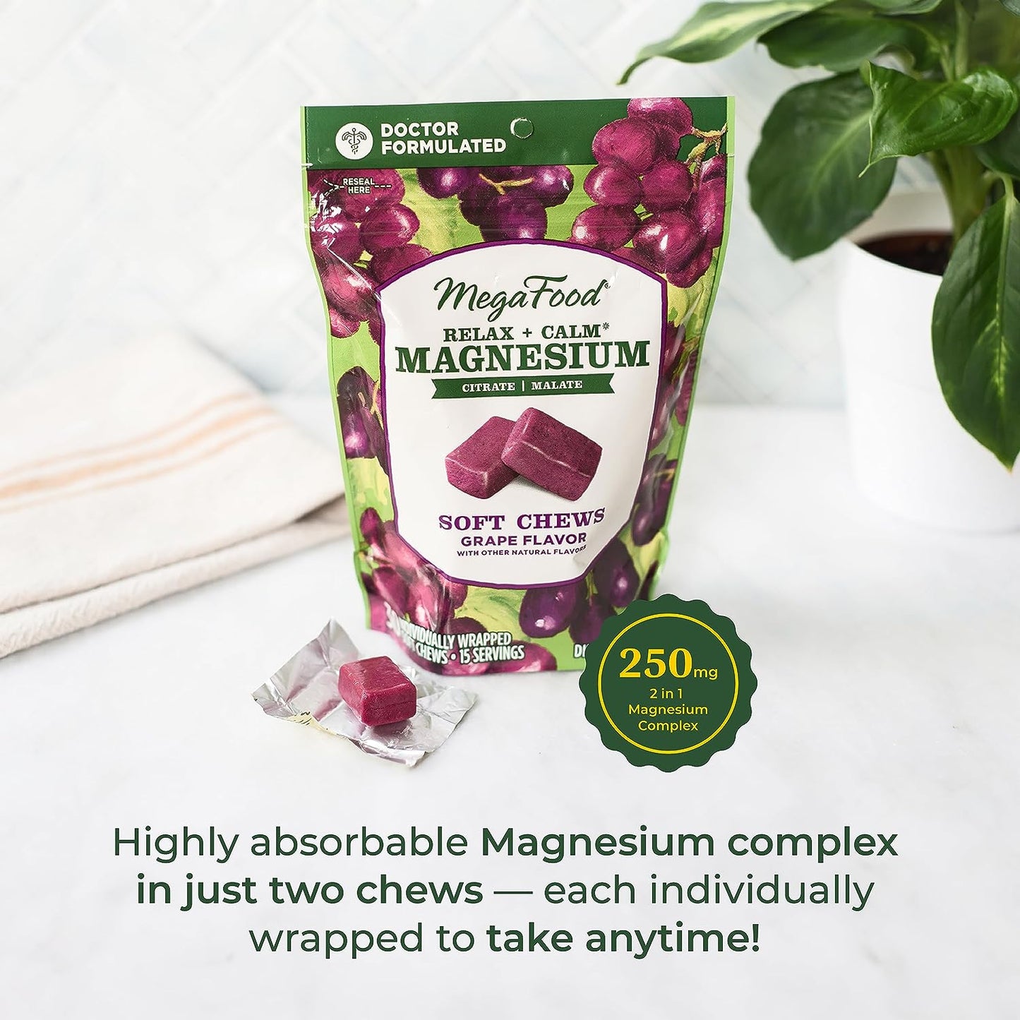 MegaFood Relax + Calm Magnesium Soft 30 Chews