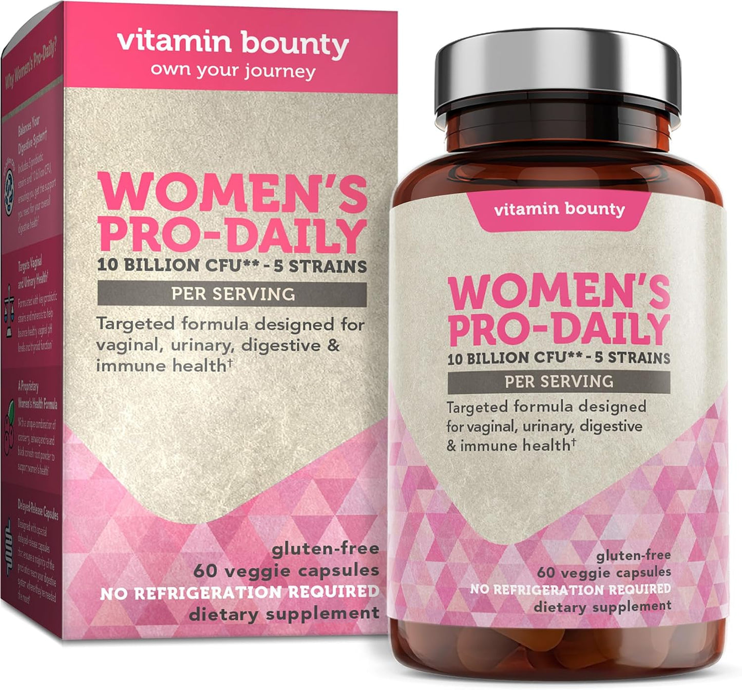 Vitamin Bounty Women's Pro Daily - Vaginal Probiotic & Prebiotic 60 capsules