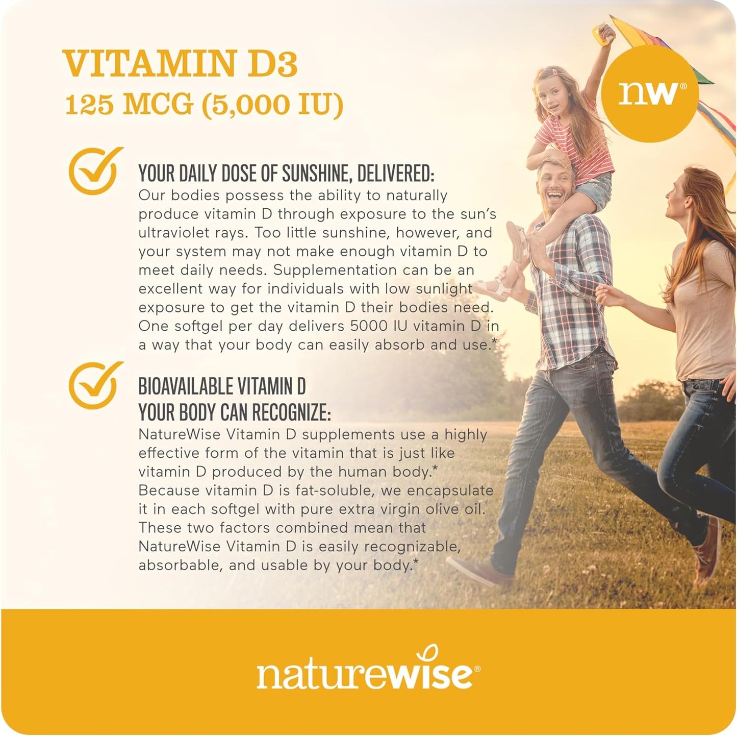 NatureWise Vitamin D3 5000iu  360 Count