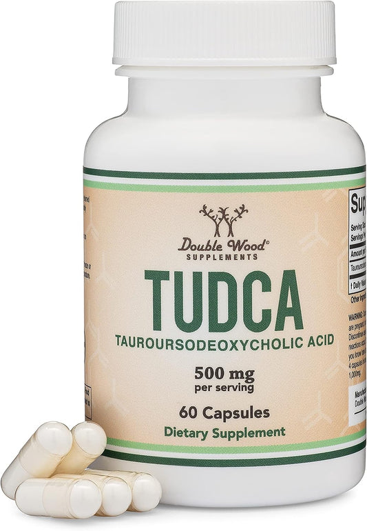 TUDCA Bile Salts Liver Support Supplement, 500mg Servings, Liver and Gallbladder Cleanse Supplement 60 Capsules