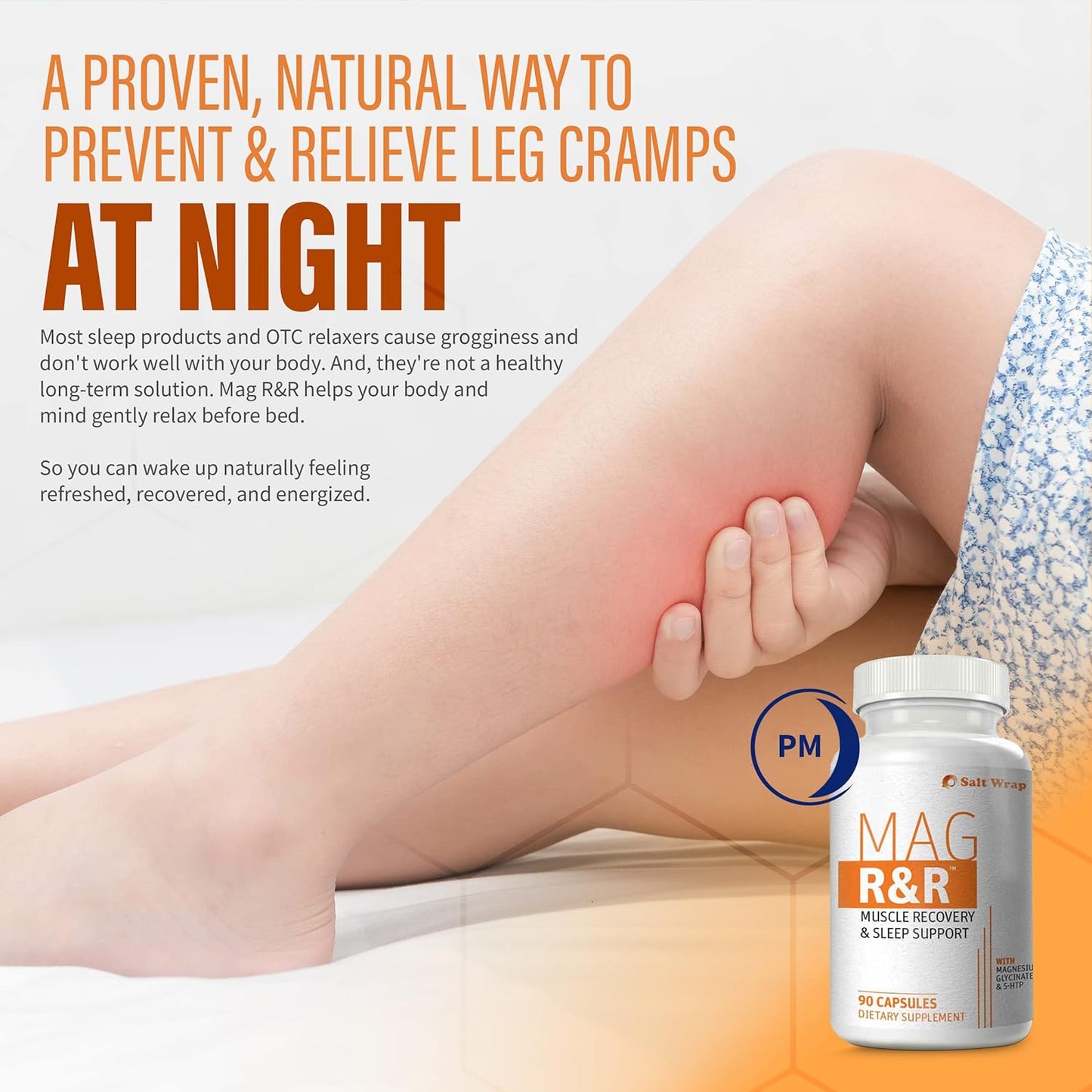 SaltWrap Mag R&R - Nighttime Muscle Cramps Support,90 Capsules