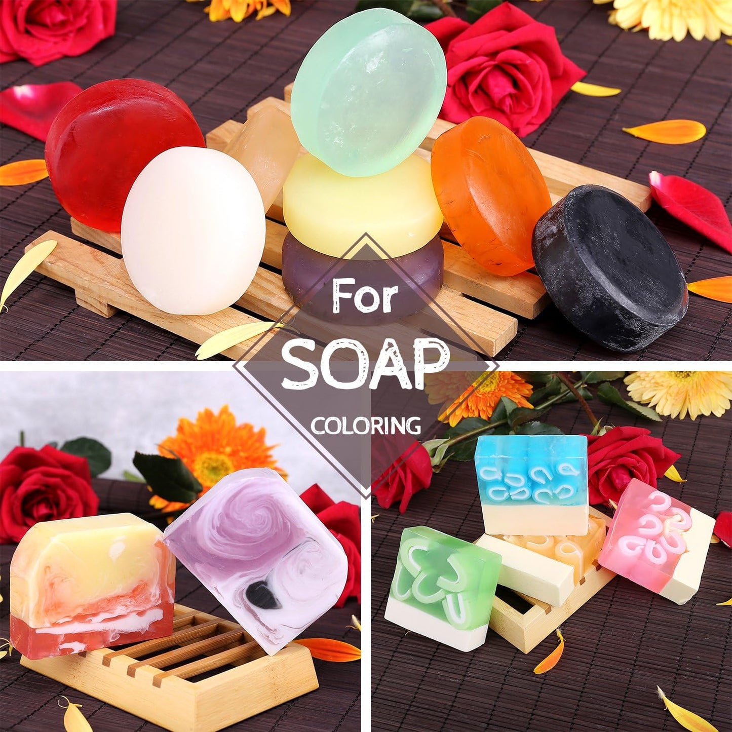 12 Color Bath Bomb Soap Dye - Skin Safe Colorant Food Grade Coloring