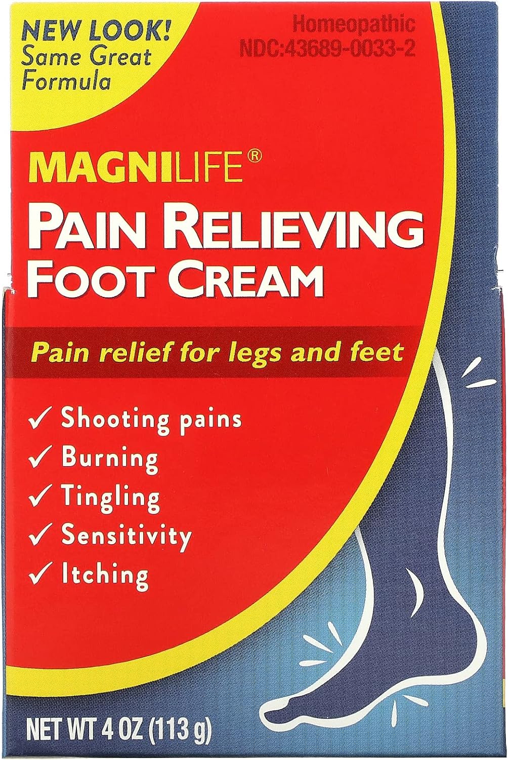 MagniLife Pain Relieving Foot Cream, All-Natural Moisturizing Foot Pain Relief 4oz