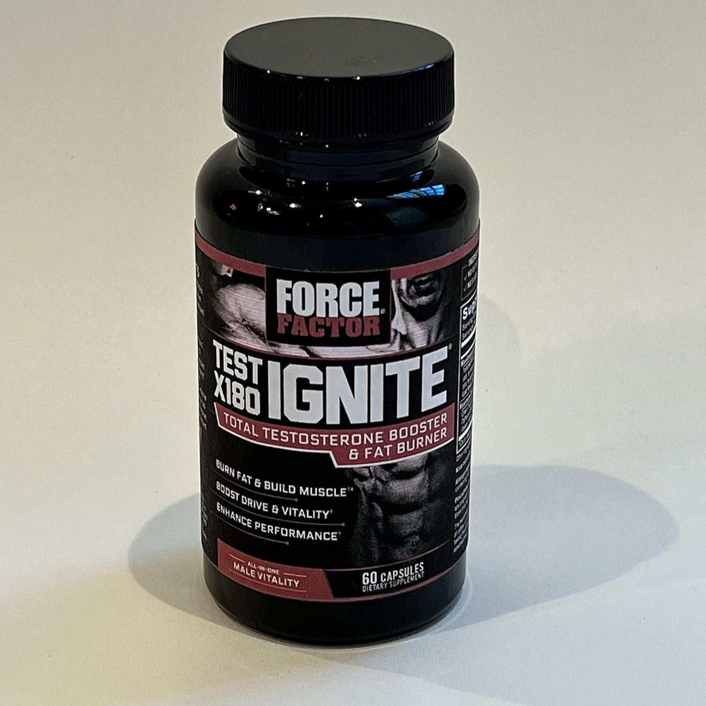 FORCE FACTOR Test X180 Ignite Testosterone Booster for Men 60 capsules