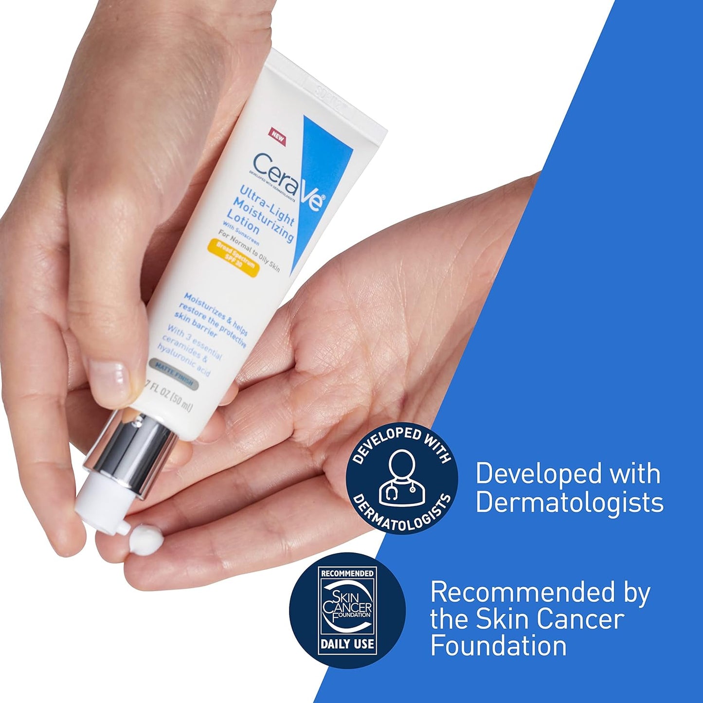 CeraVe Moisturizing Lotion Sunscreen and Face Moisturizer with Hyaluronic acid