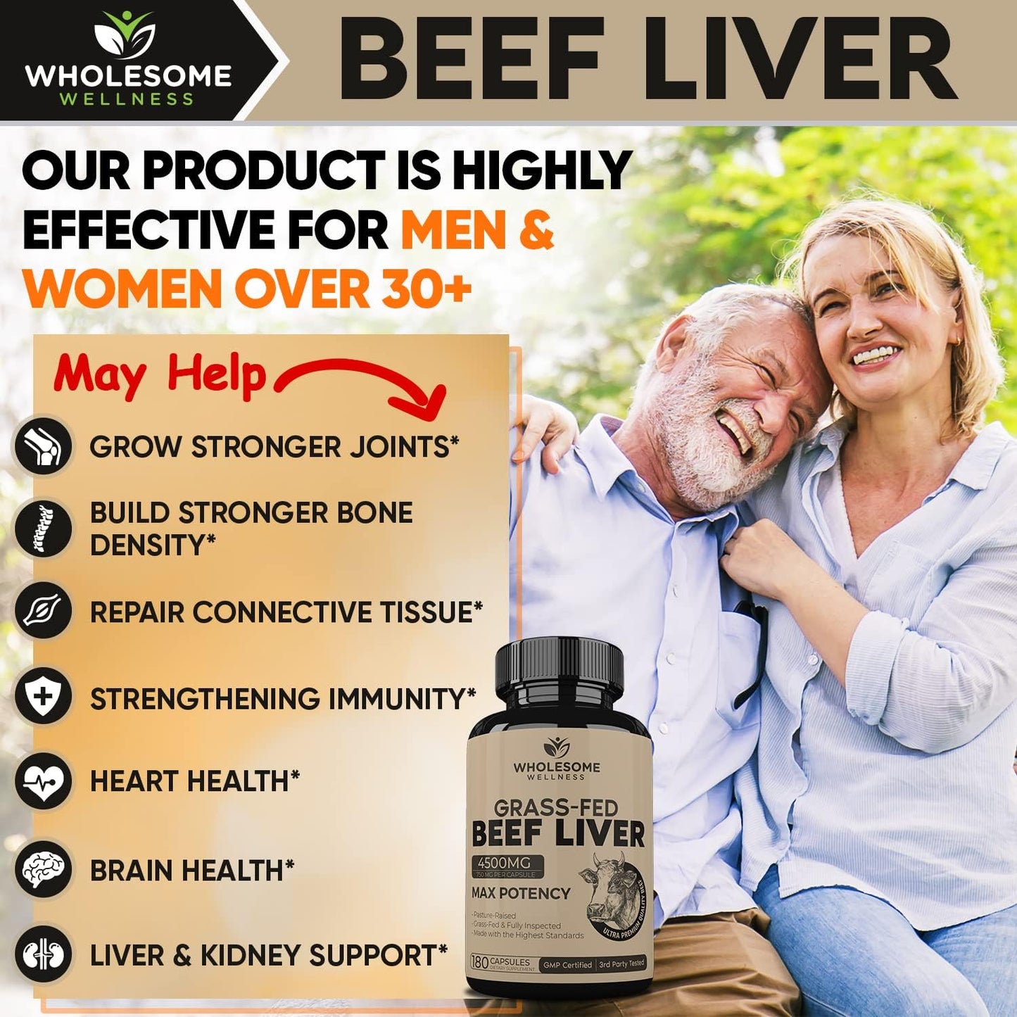 Grass Fed Desiccated Beef Liver 180 Pills