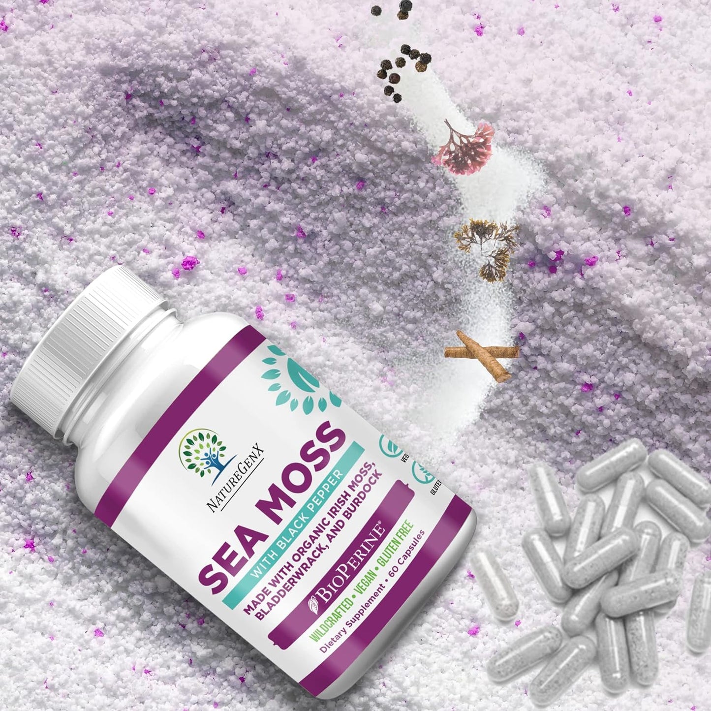 Certified Organic Sea Moss Capsules -60 capsules