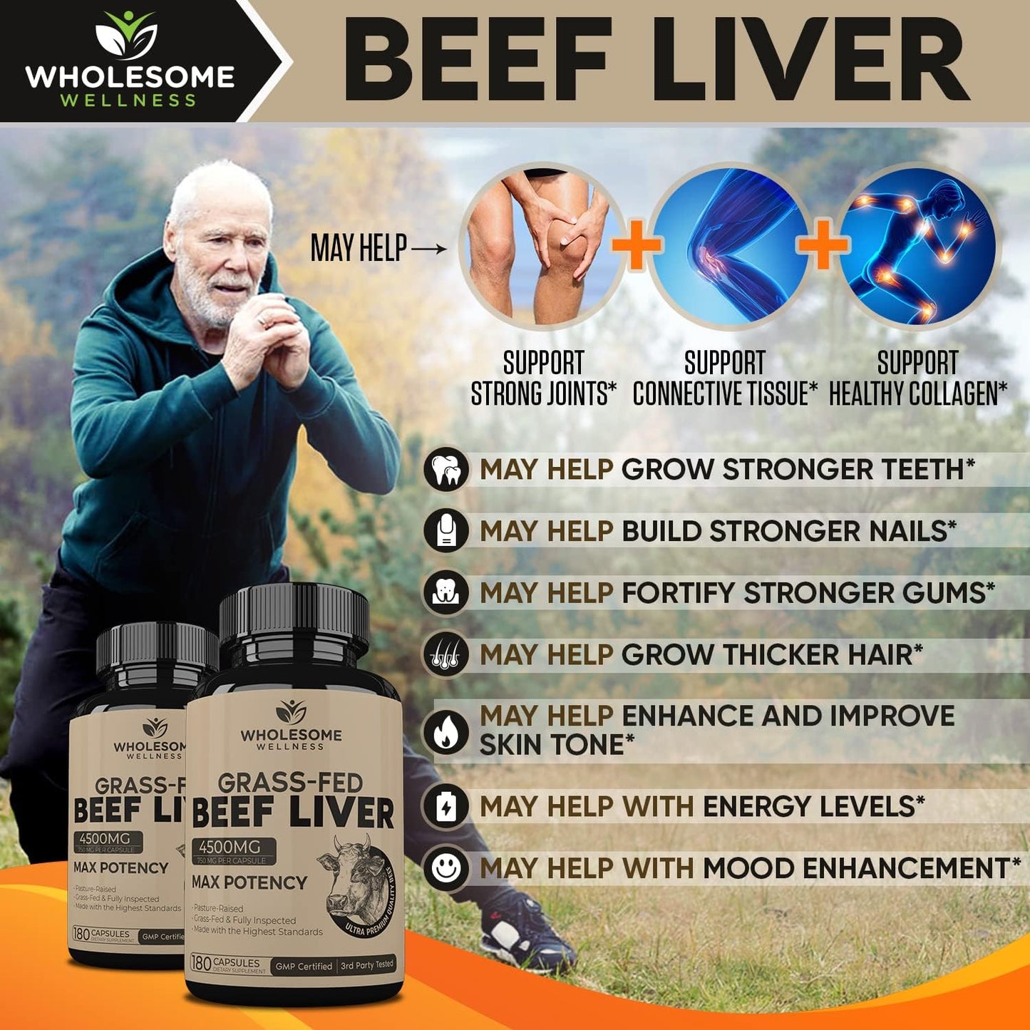 Grass Fed Desiccated Beef Liver 180 Pills