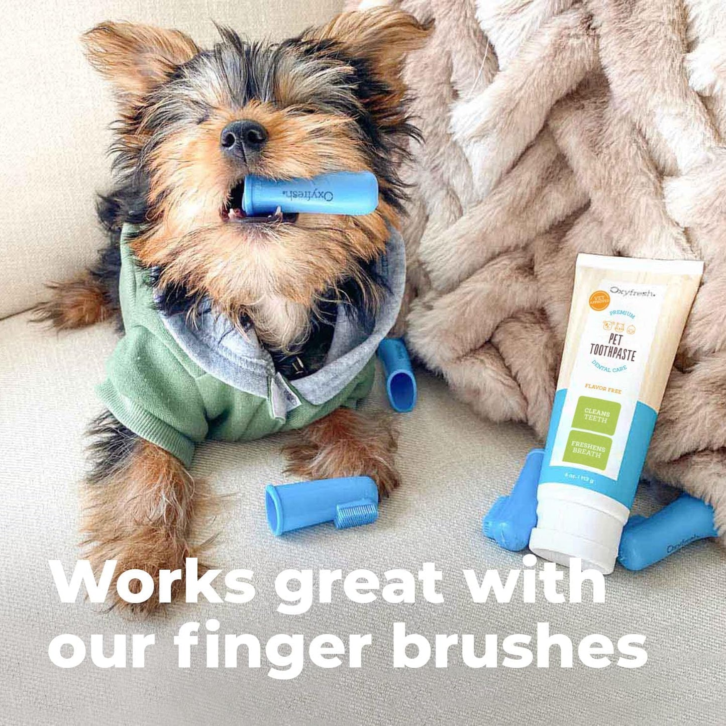 Oxyfresh Premium Dog Toothpaste and Toothbrush(4oz )