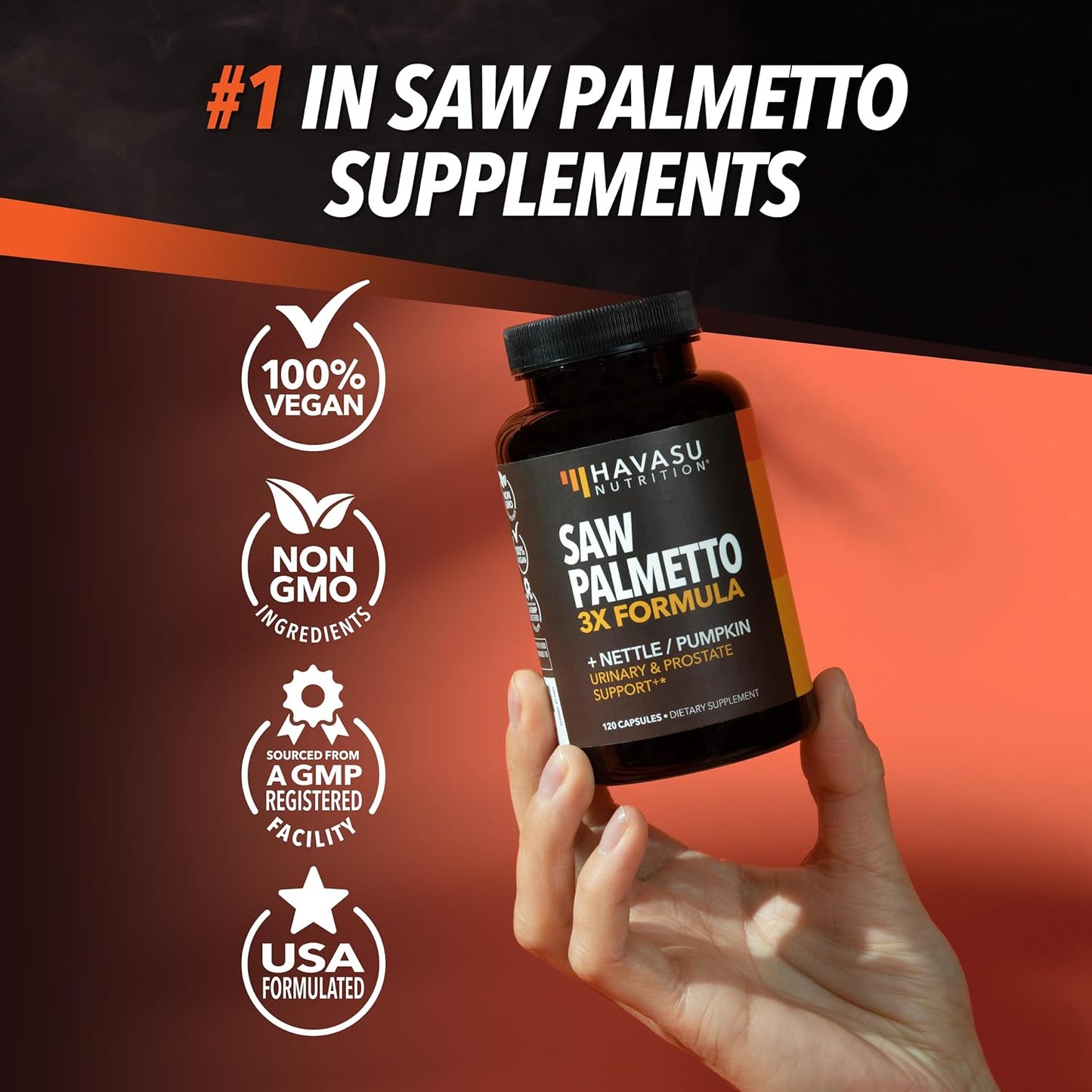 Saw Palmetto Prostate Supplement for Men 120 count