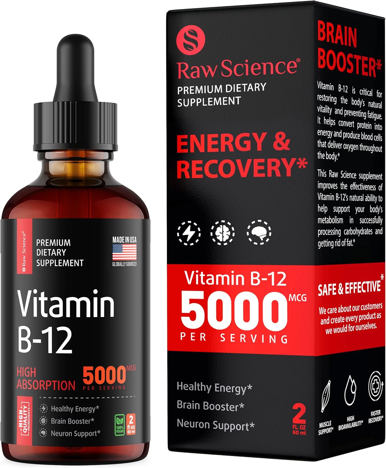 Vitamin B12 Liquid Drops Sublingual 5000mcg