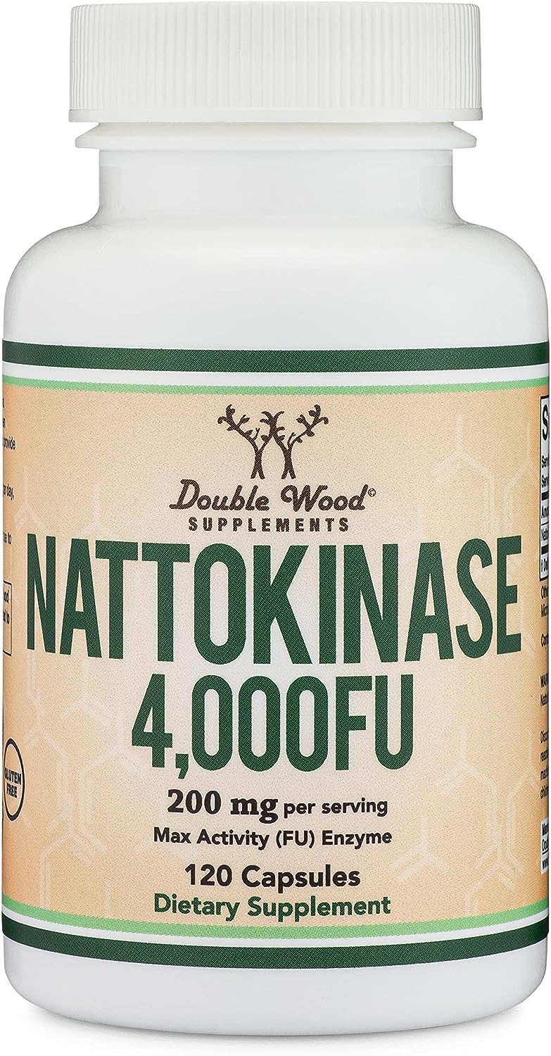 Nattokinase Supplement 4,000 FU Servings, 120 Capsules