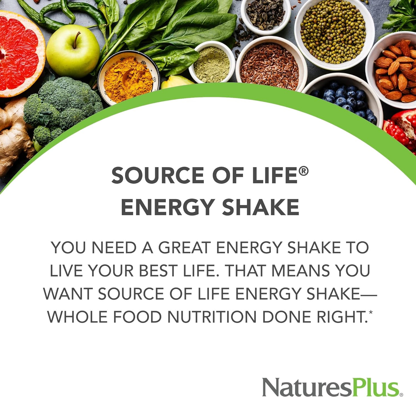 NaturesPlus Source of Life Energy Shake, Creamy Granola - 1.1 lbs