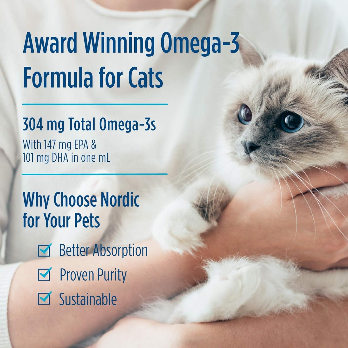 Nordic Naturals Omega-3 Cat,- 304 mg  with Fish Oil for Cats  - 2 oz