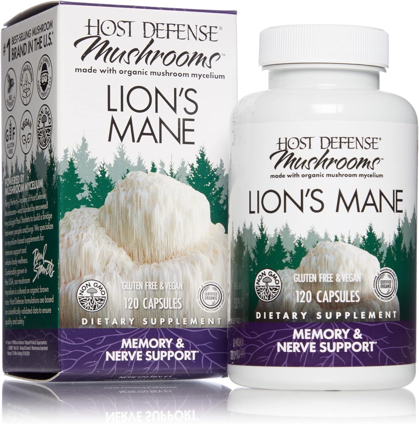 Host Defense mushrooms, Lion's Mane 120 Capsules