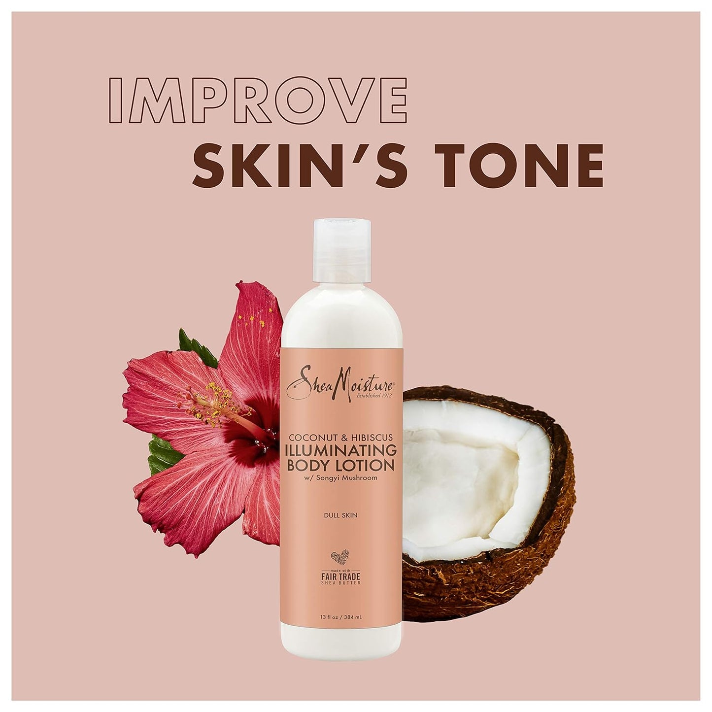 SheaMoisture Coconut Oil and Hibiscus Illuminating Body Lotion for Dull