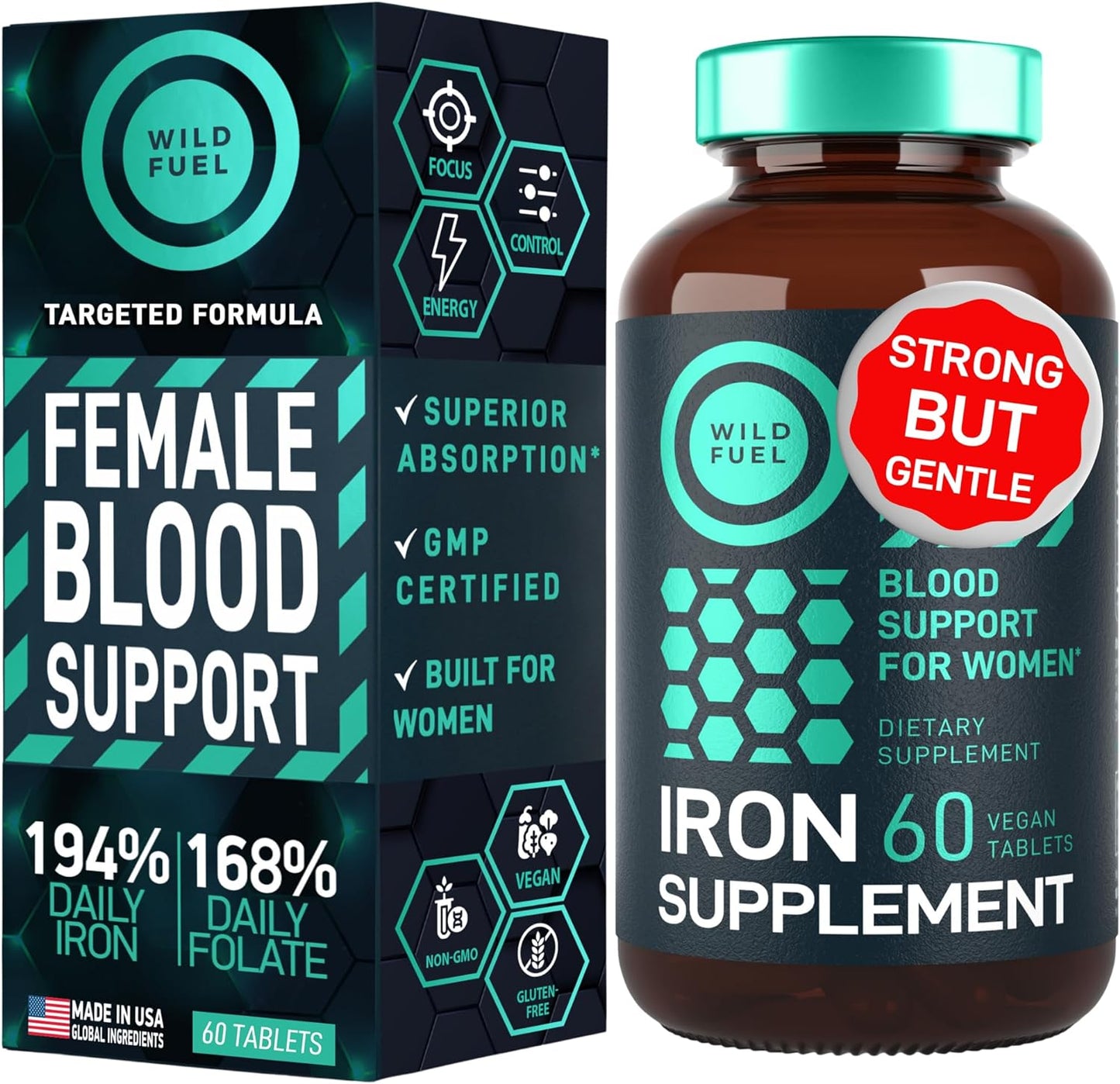 Iron Supplement for Women with Folic Acid -60 tablets