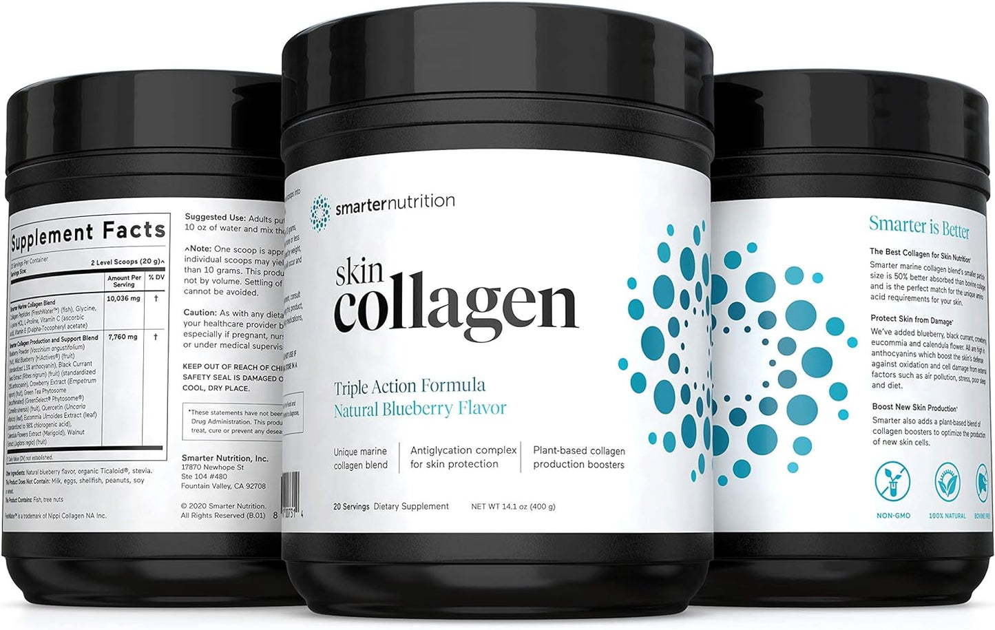 Smarter Skin Collagen - Triple Action Formula for Vibrant, Healthy Skin 20 Servings