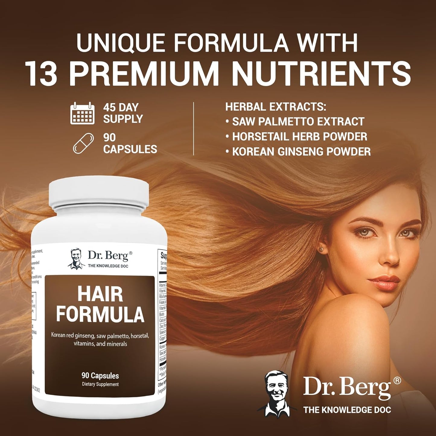 Dr. Berg All in One Hair Vitamins for Men & Women