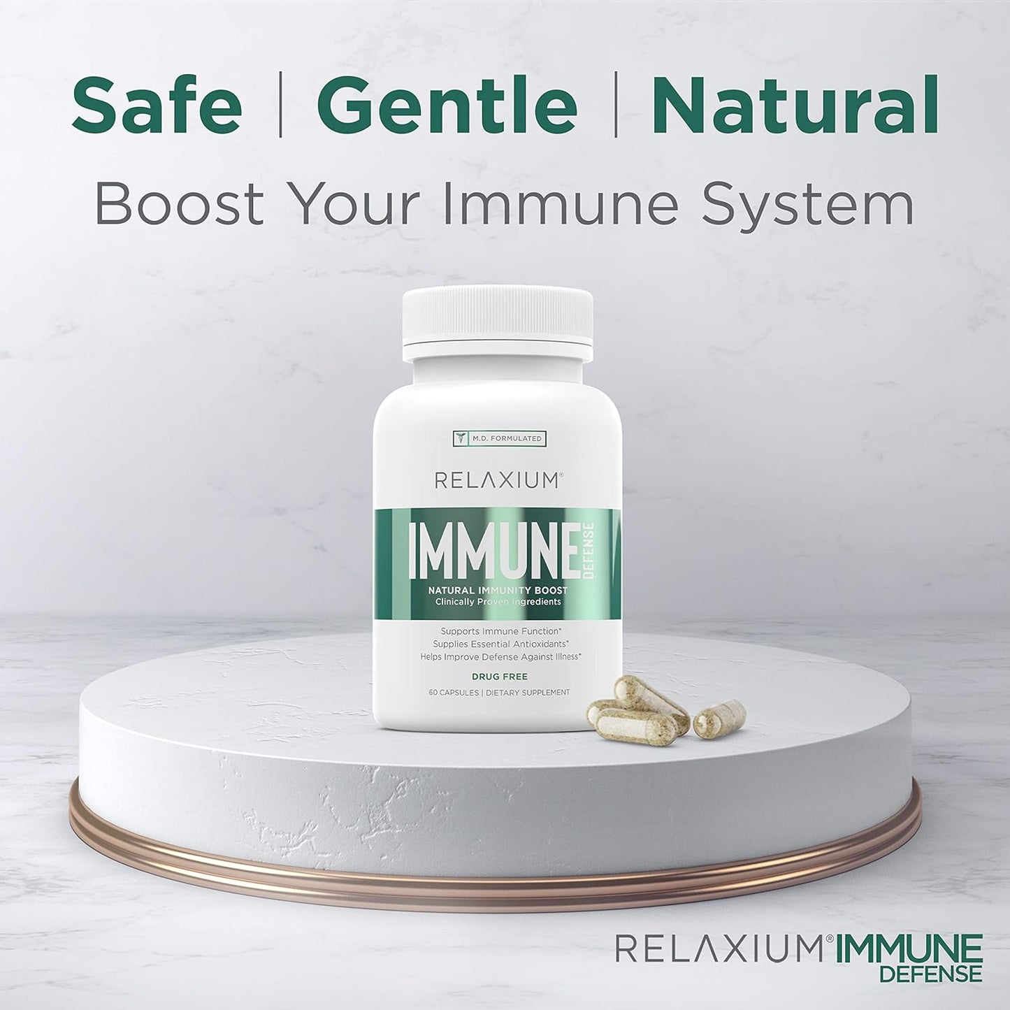 Relaxium Immune Defense, Powerful Immune Support Supplement 60 capsules