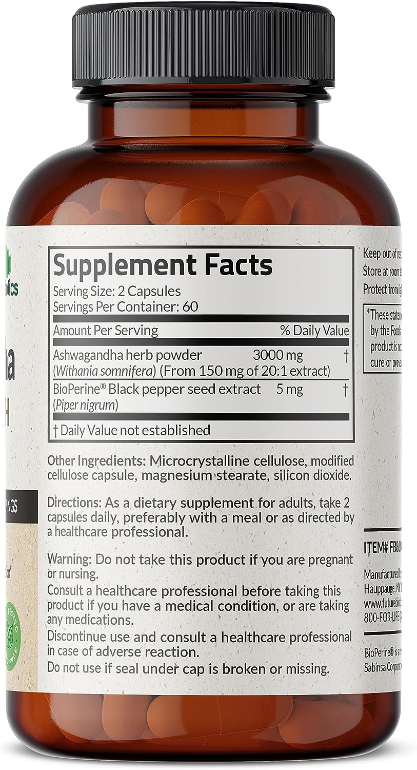 Futurebiotics Ashwagandha Capsules Extra Strength 120 Capsules