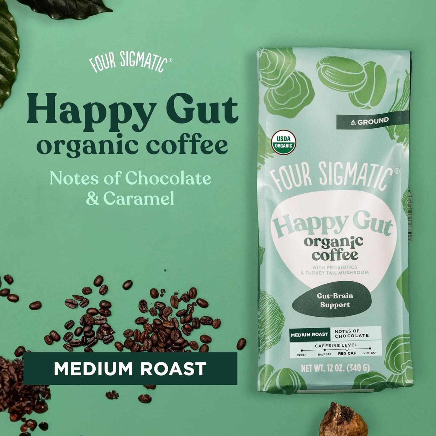 Four Sigmatic Gut Health Organic Ground Coffee 12oz