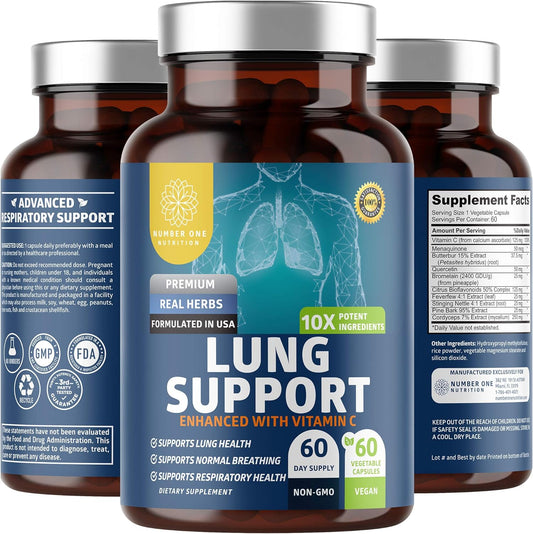 Number One Nutrition N1N Premium Lung Support Supplement  60 Veg Caps