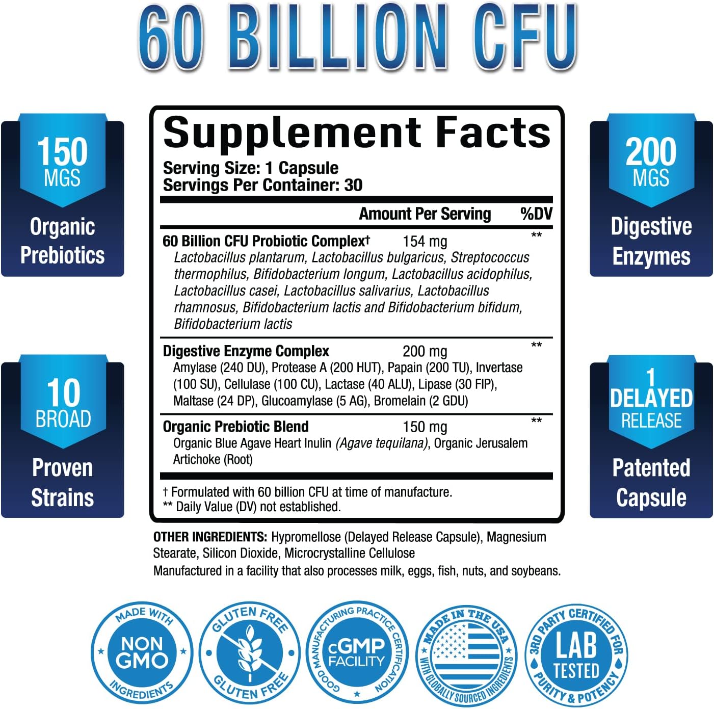 Purely Optimal Premium Probiotics for Women & Men 80 Billion CFU