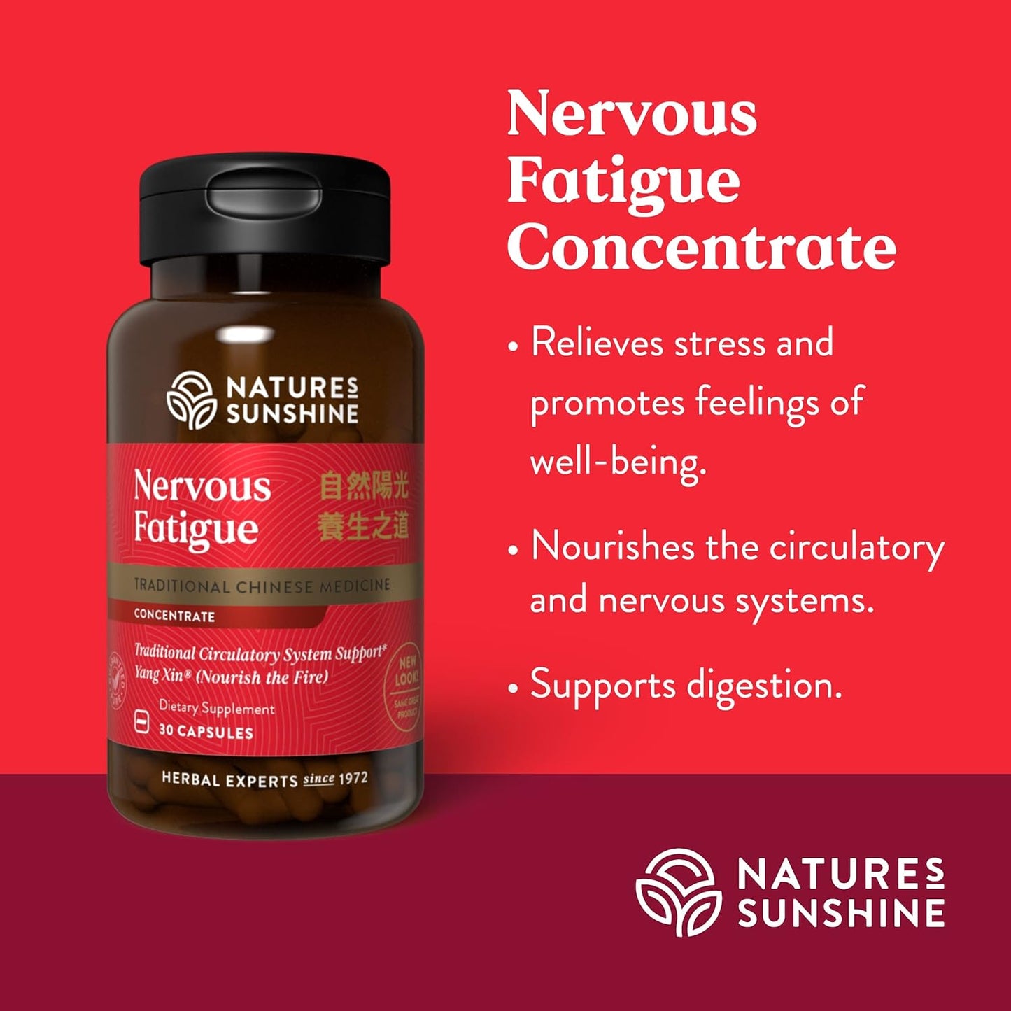 Nature's Sunshine Nervous Fatigue TCM Concentrate 30 Capsules