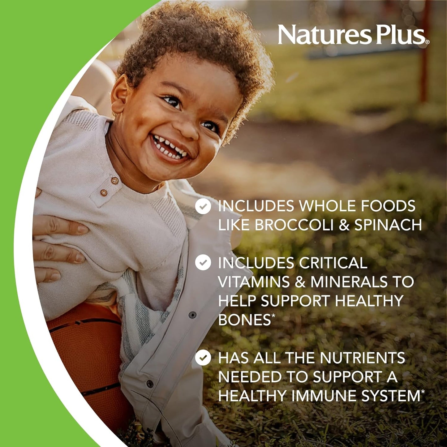 NaturesPlus Animal Parade Multivitamin Children's Chewables - Cherry Flavor - 90 Animal-Shaped Tablets