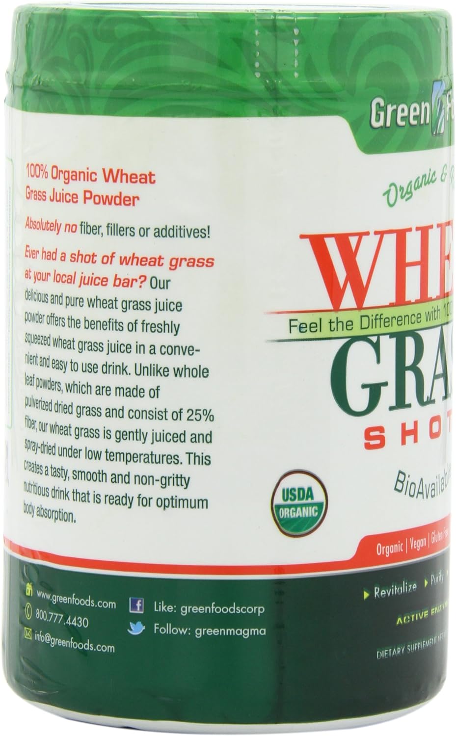 Green Foods Wheat Grass Shots, 10.6 Ounce