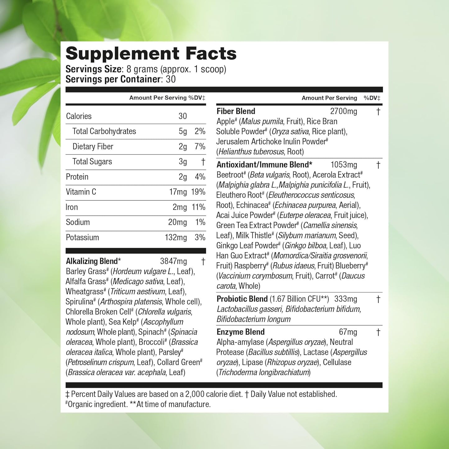 Super Greens Daily Greens Superfood Powder -240 grams