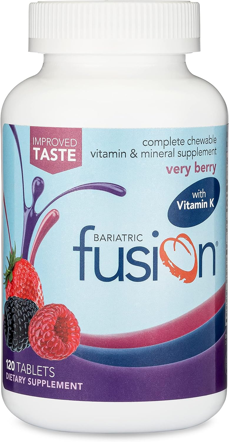 Bariatric Fusion Very Berry Complete Chewable  Multivitamin with Iron and Vitamin K- 120 Tablets