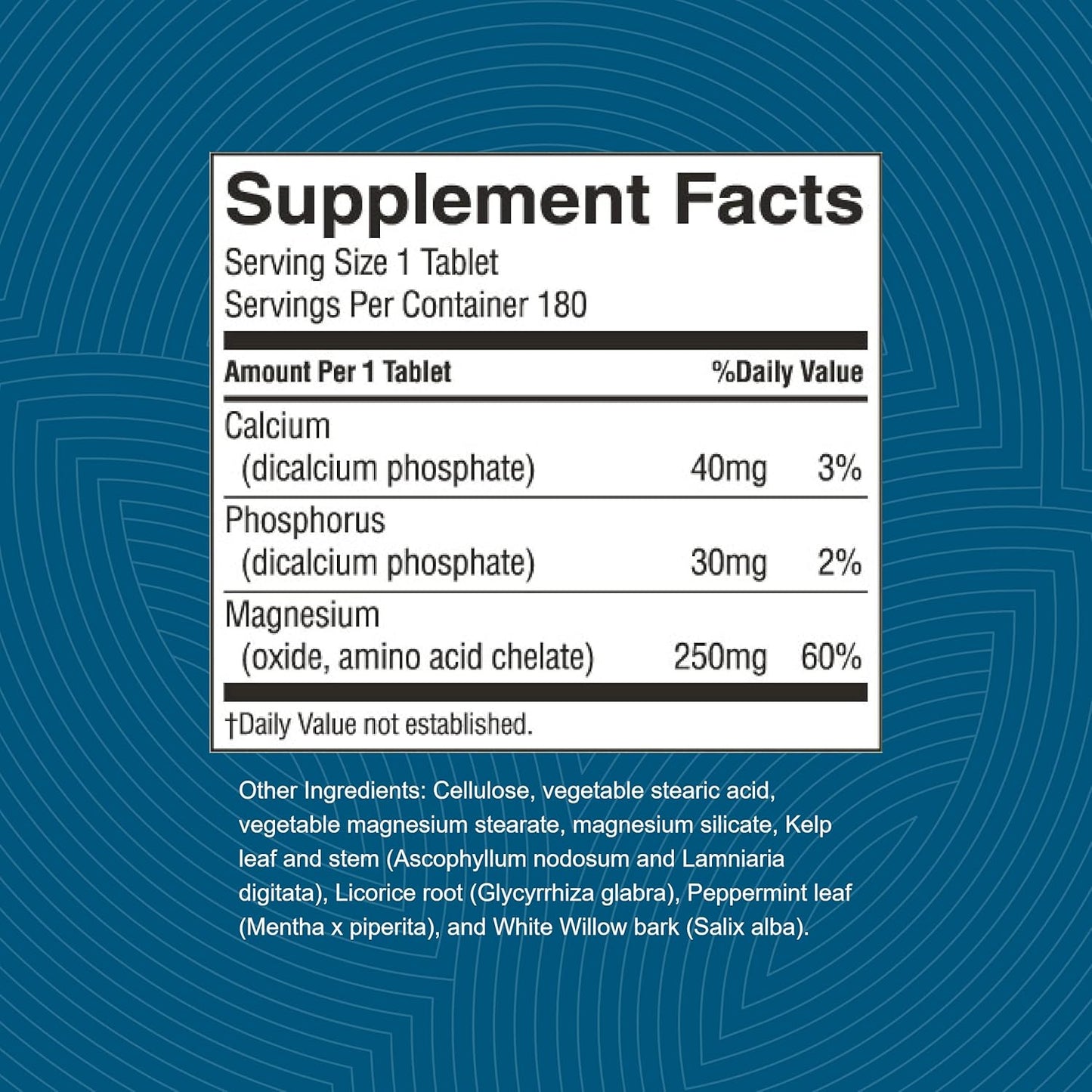 Nature's Sunshine Magnesium, 250 mg, 180 Tablets