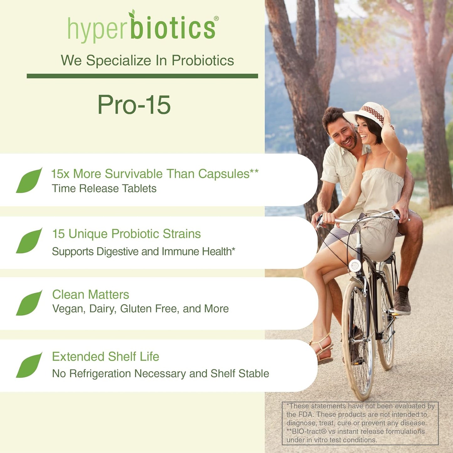 Hyperbiotics Pro 15 Vegan Probiotic Supplement  60 count