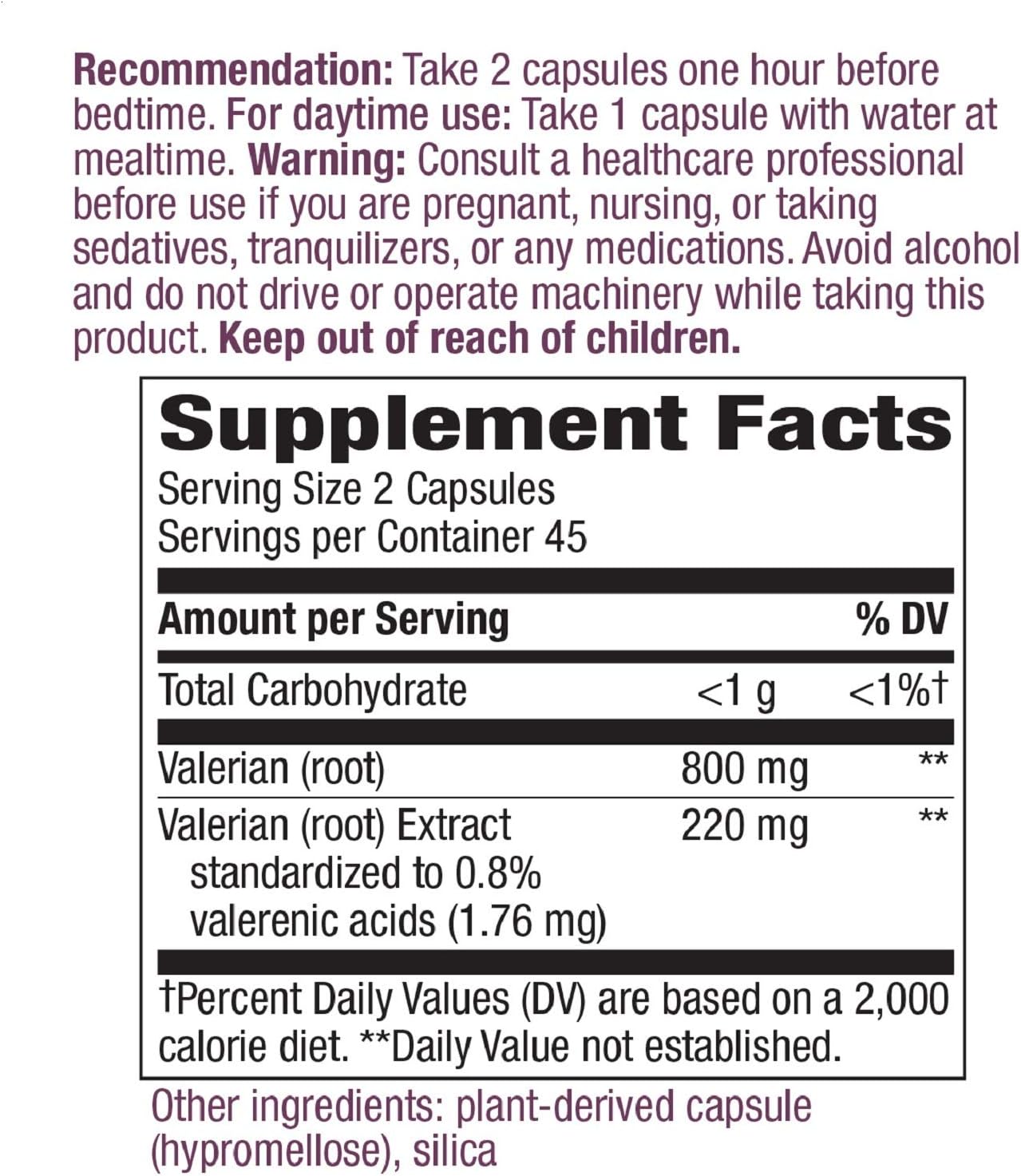 Nature's Way Valerian, Non-GMO, Gluten Free,  90 Capsules