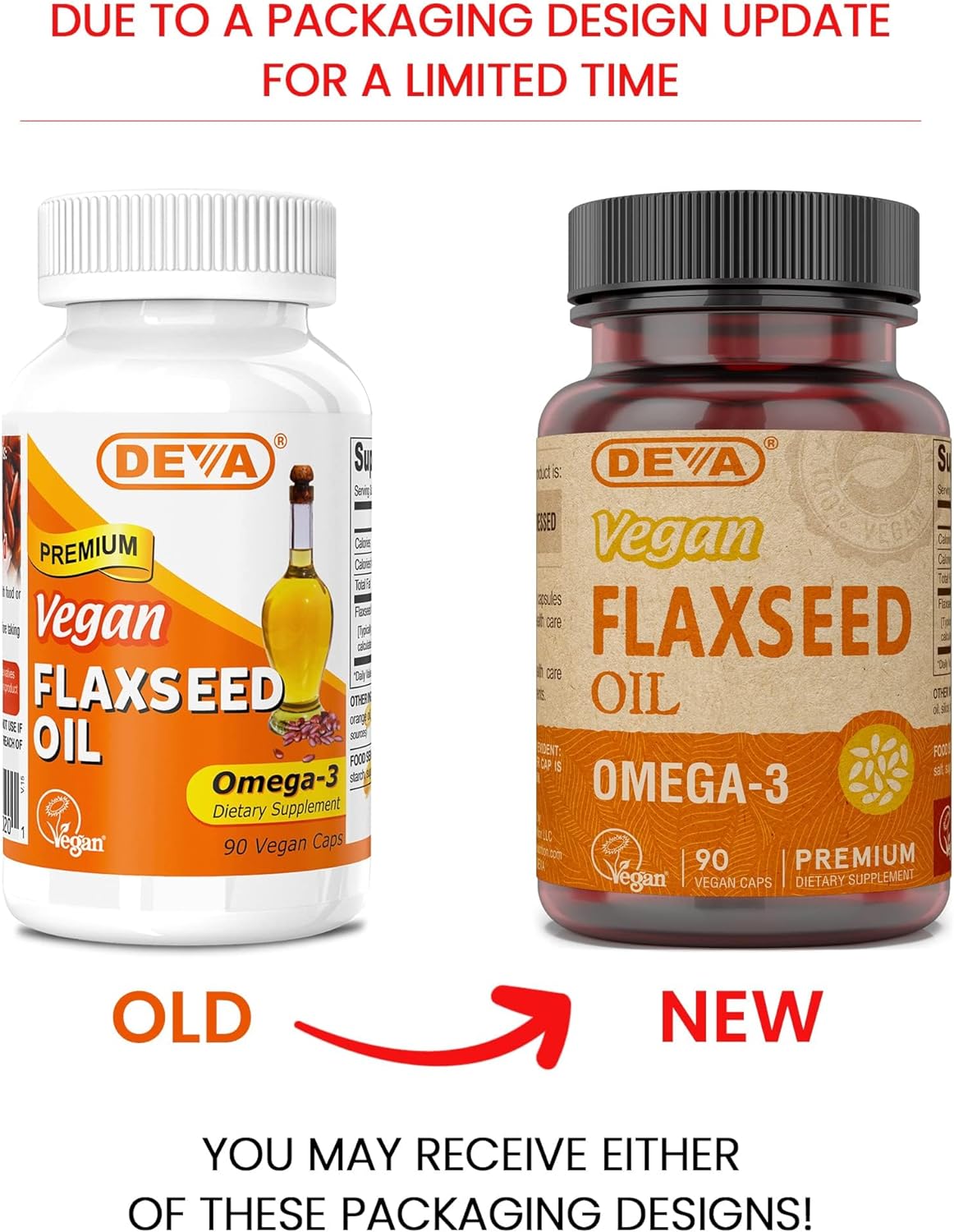 Deva Vegan Flaxseed Oil - 90 Vcaps