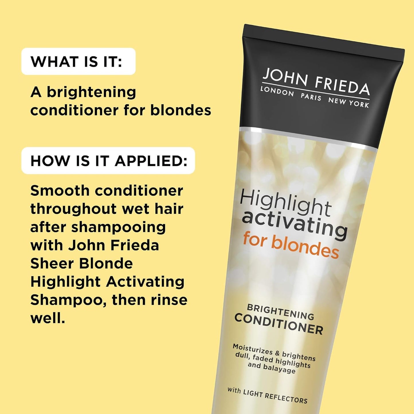 John Frieda Sheer Blonde Brightening Hair Conditioner, Helps Nourish